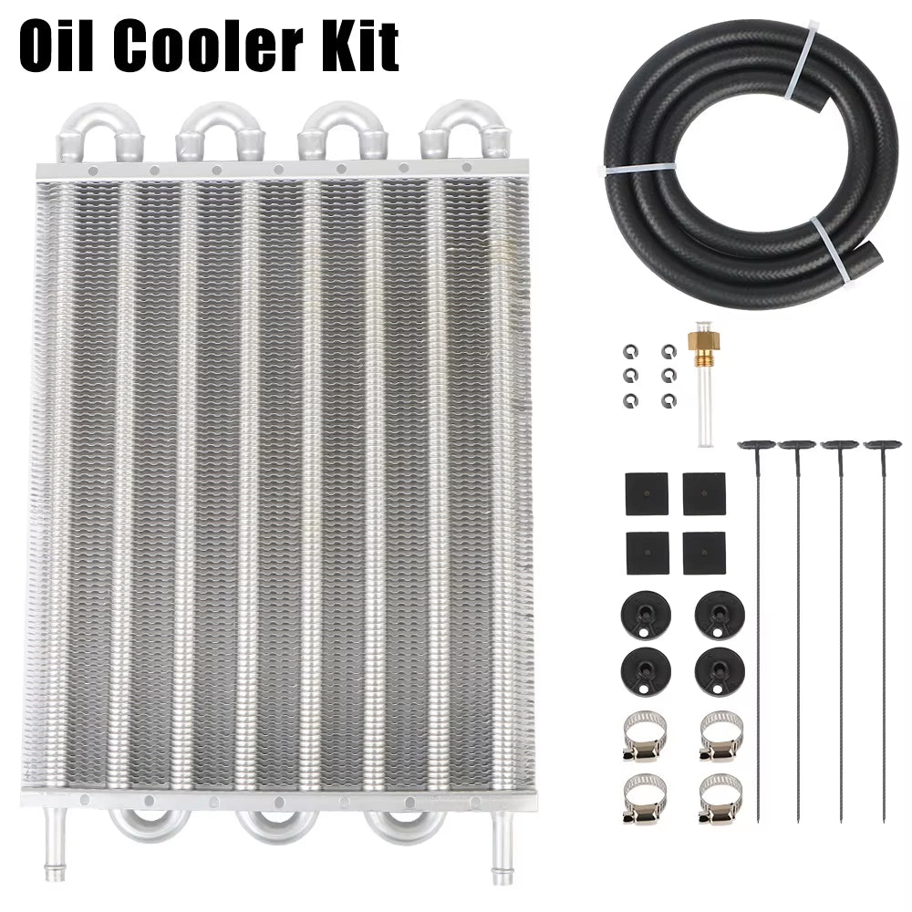 4/6/8 Row Auto-Manual Rear-Differential Cooling System Car Condenser Transmission Radiator with Rubber Tube Engine Oil Cooler