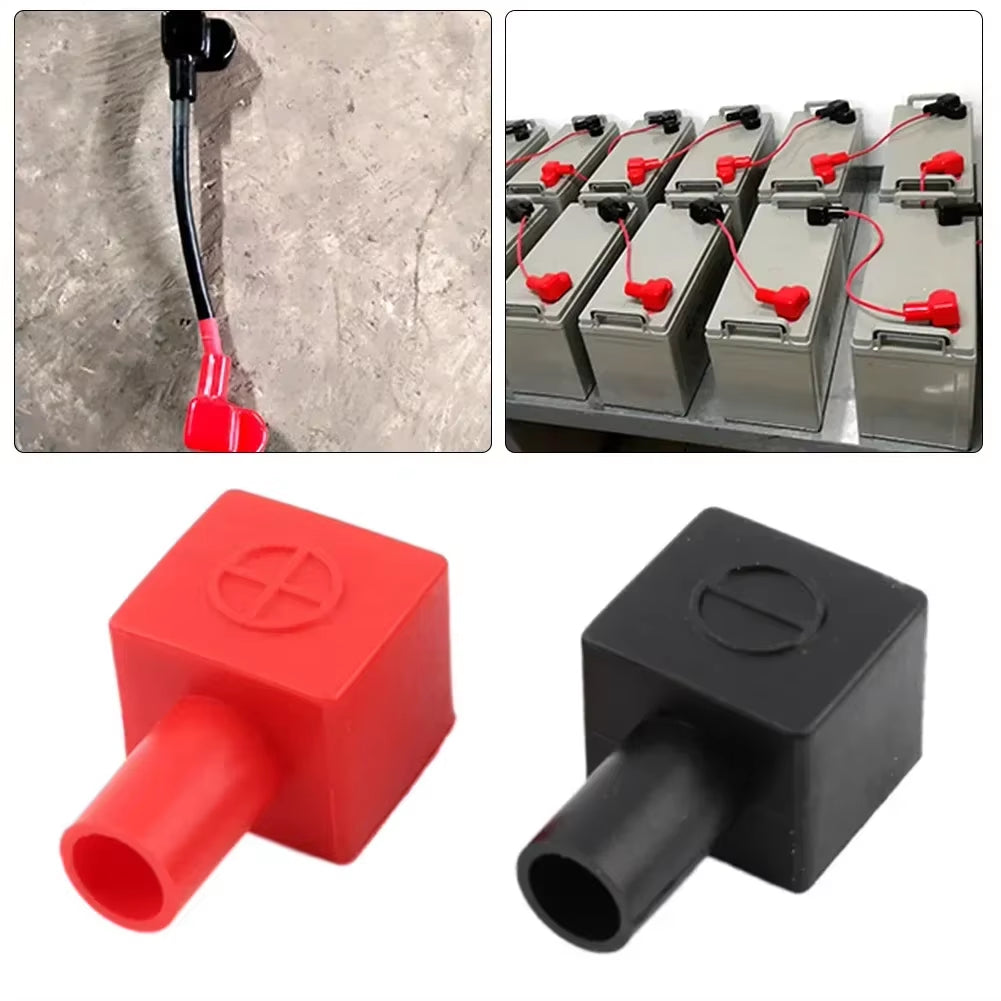 Motorcycle Battery Terminal Covers Battery Terminal Insulating Protector Battery Cover Caps Positive and Negative Cable Covers