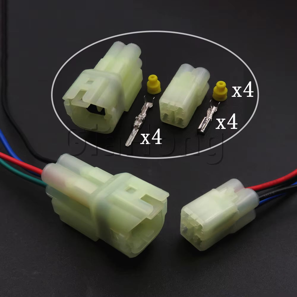 1 Set 4 Ways 6187-4441 AC Assembly Auto Male Female Docking Plug Automobile Waterproof Connector Oxygen Sensor Socket 6180-4181