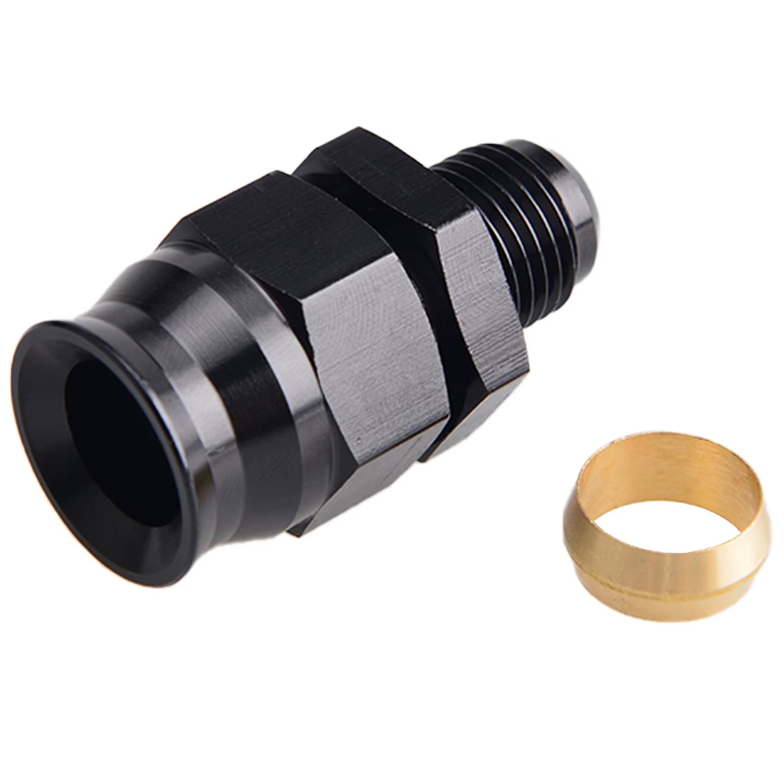 AN6 AN8 AN10 Straight Male to 5/16" 3/8" 1/2" 1/4" Tubing Compression Oil Line Hose End Fitting Adapter Fuel Line Adaptor