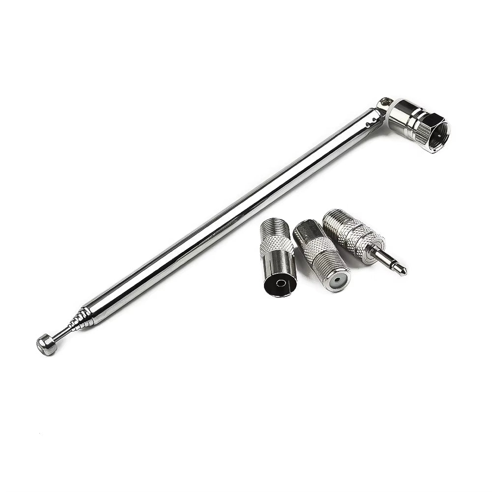 75Mm Telescopic DAB FM Radio Aerial Adaptor Hifi AV Receiver Mini Systems Aerial Antenna Length F-Male Connector Radio Accessory