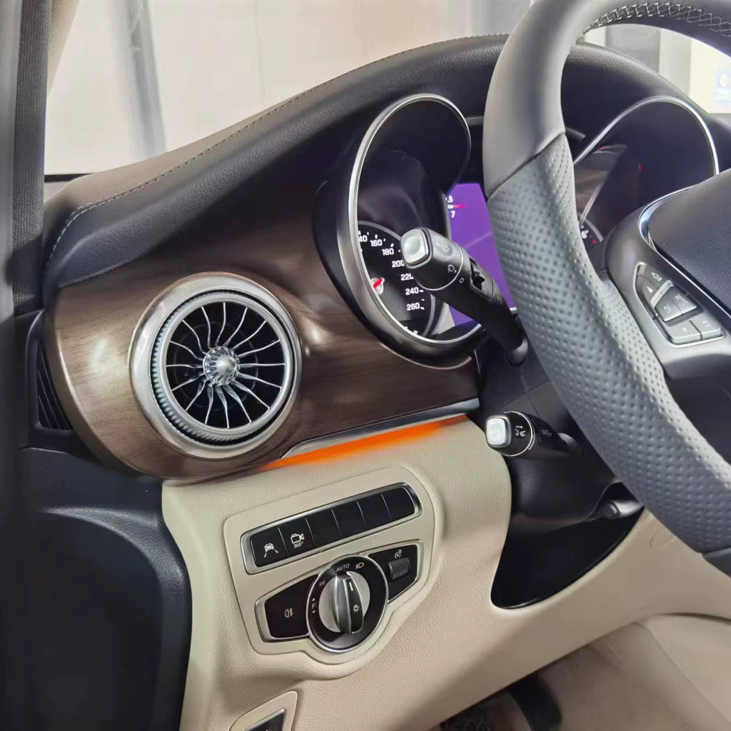 EQS Car LED Front Dashboard Air Condition Vent Outlet Turbo Interior for Mercedes Benz V Class EQV Vito W447 Metris V250 V220