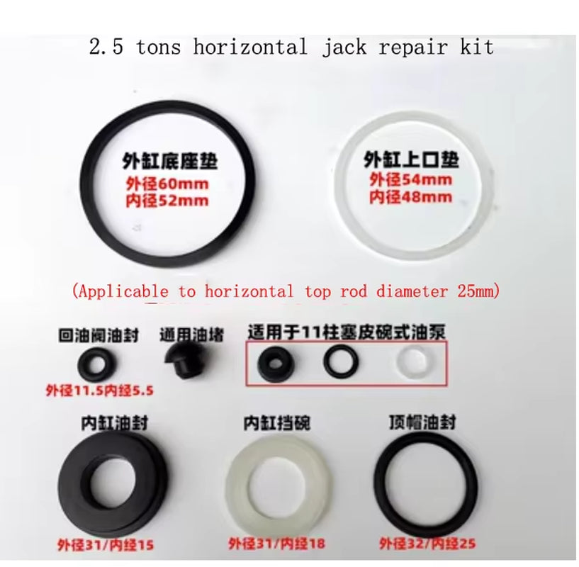 Horizontal 2 Tons Hydraulic Jack Cylinder Assembly 2 Tons Lying on Top Oil Pump Core Piston Assembly Jack Accessories
