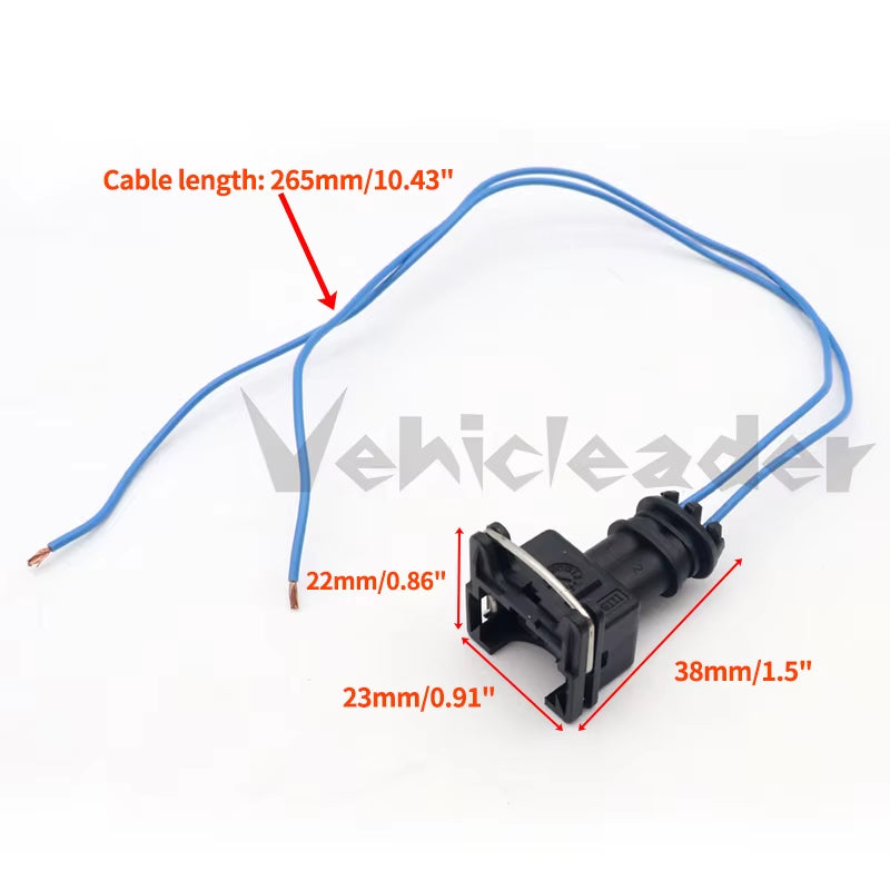 2 Pin 10.43Inch Car Heater Fuel Pump Plug Wire Harness Connector Fit for Webasto Eberspacher Air Diesel Heater Accessories