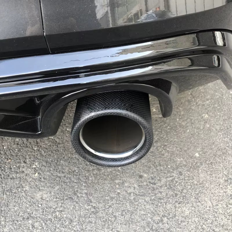 For 2020-2024 VW Volkswagen Golf Mk8 MK7.5 GTI 2.0 Muffler End Pipe Exhaust Tip Carbon Fiber Tail Throat Decoration Cover Parts