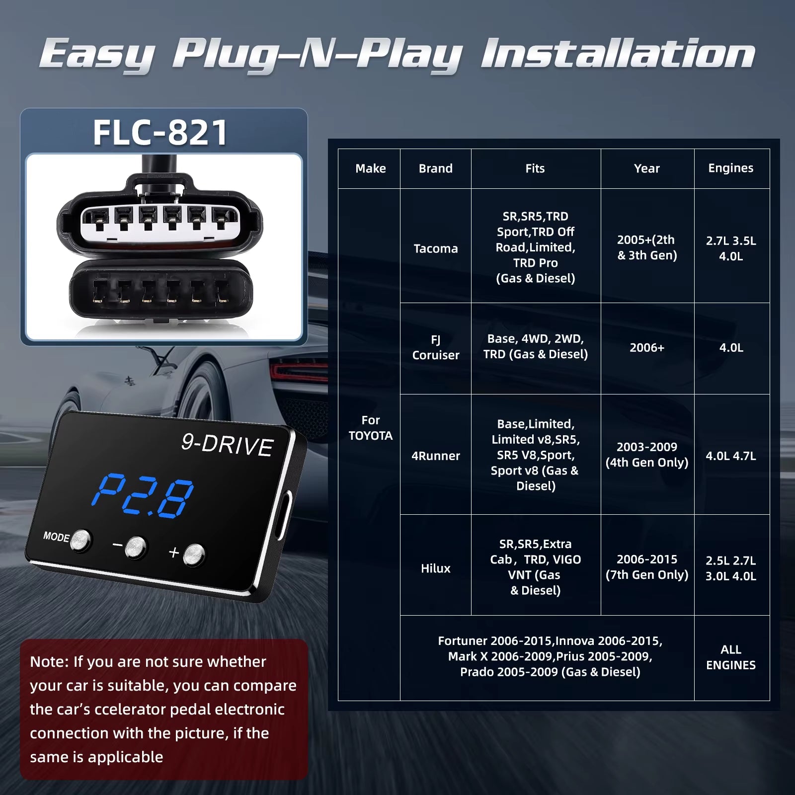 H Throttle Response Controller Tuning Part Accessory 9 Drive 5 Modes Digital Racing Potent Booster Shift Power Delay Accelerator