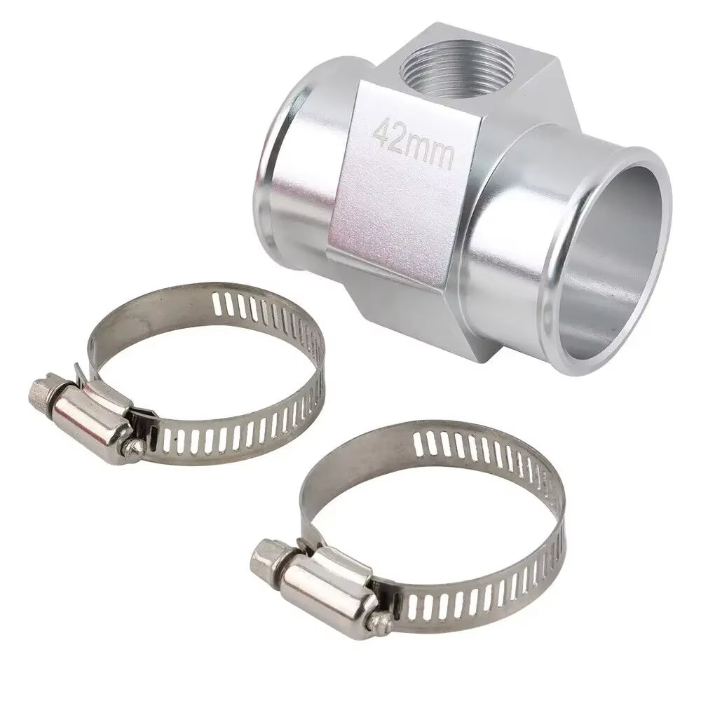 Racing Car 38Mm 42Mm Joint Pipe Radiator Hose Adapter for 1/2"-14NPT Water Temp Gauge Sensor