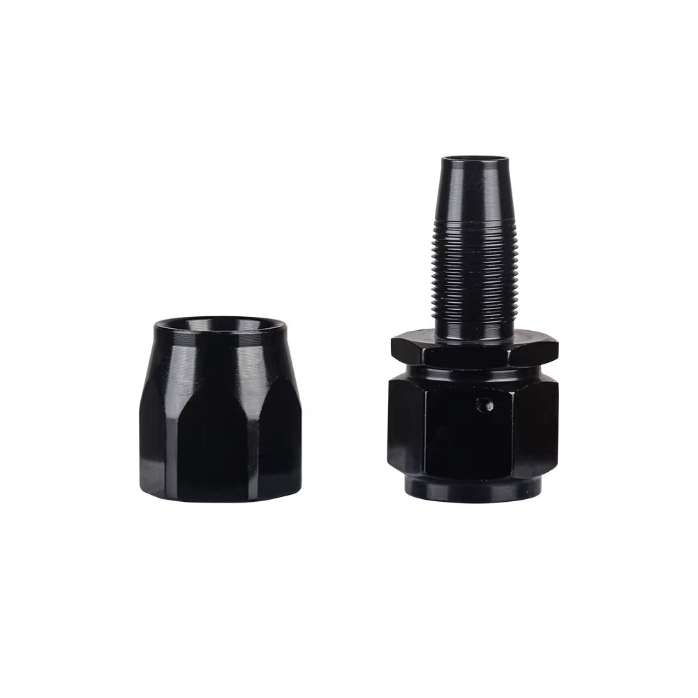 4/6/8/10/12 an Hose Ends Fitting Aluminium Black an Fittings Adapter Oil Fuel Pipe Reusable Fitting End 0/45/90/180 Degree