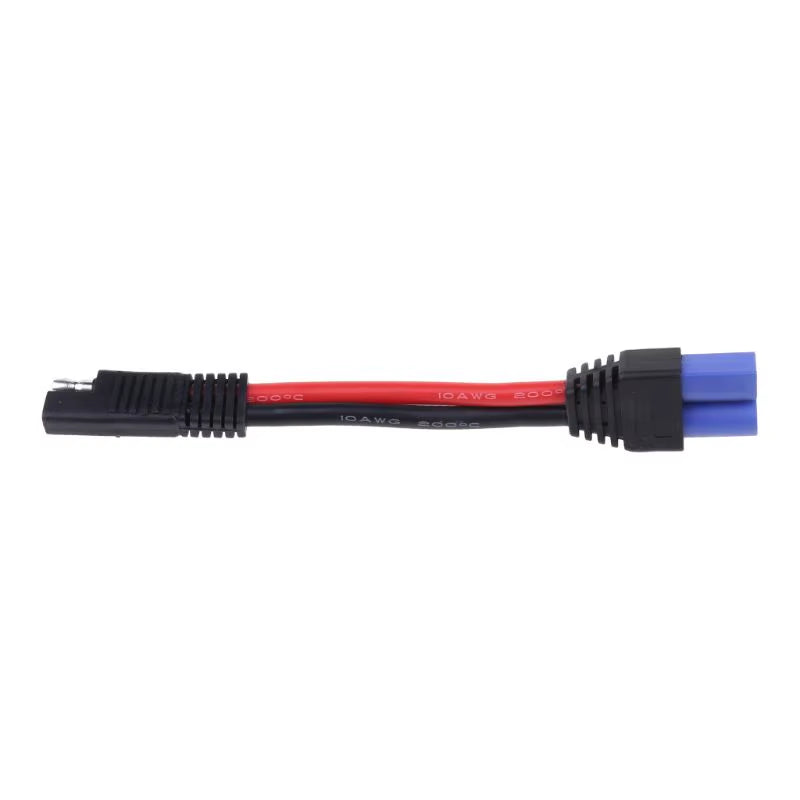 10AWG Connector Cable EC5 Male Plug to SAE Power Automotive for Cars RV Battery Tractor Adapter Solar Panel Extension Wi
