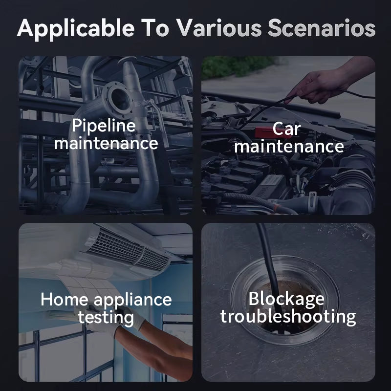 8Mm Lens 360 Degree 2 Way Rotary Articulating Industrial Endoscope Camera Car Repair Inspection Borescope with 8 LED 4.3 "Screen