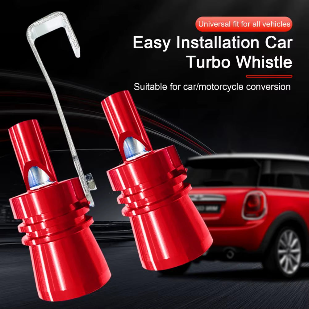 Car Turbo Whistle Aluminum Alloy Car Turbo Whistle Enhance Motorcycle Tailpipe Noise with Universal Turbo Sound for Sound