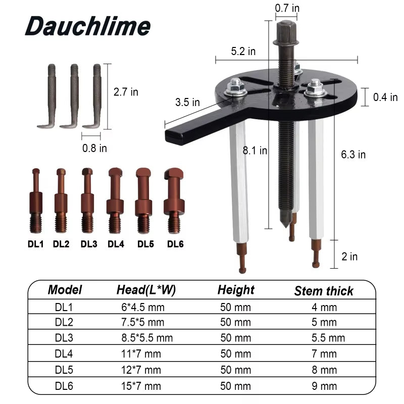 21Pcs Three-Claw Pull Rod Bearing Extractor Multi-Function Pulling Horse Bearing Removal Tool Special Bearing Extractor Kit