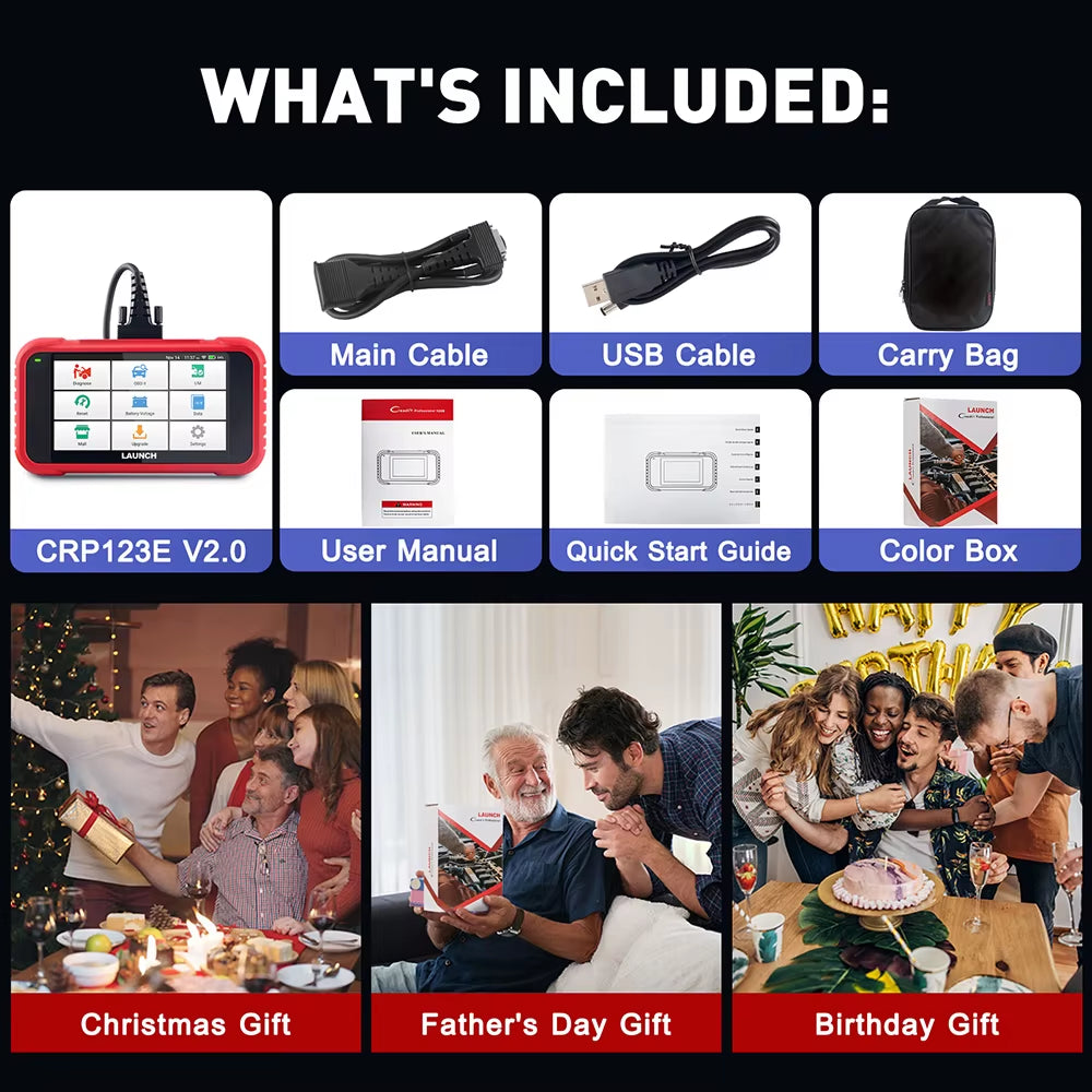 X431 CRP123E V2.0 CRP123I V2.0 Car Diagnostic Tools Obd Obd2 Code Reader Scanner ENG ABS SRS at Auto Scan Tool 7 Reset Service Free Update