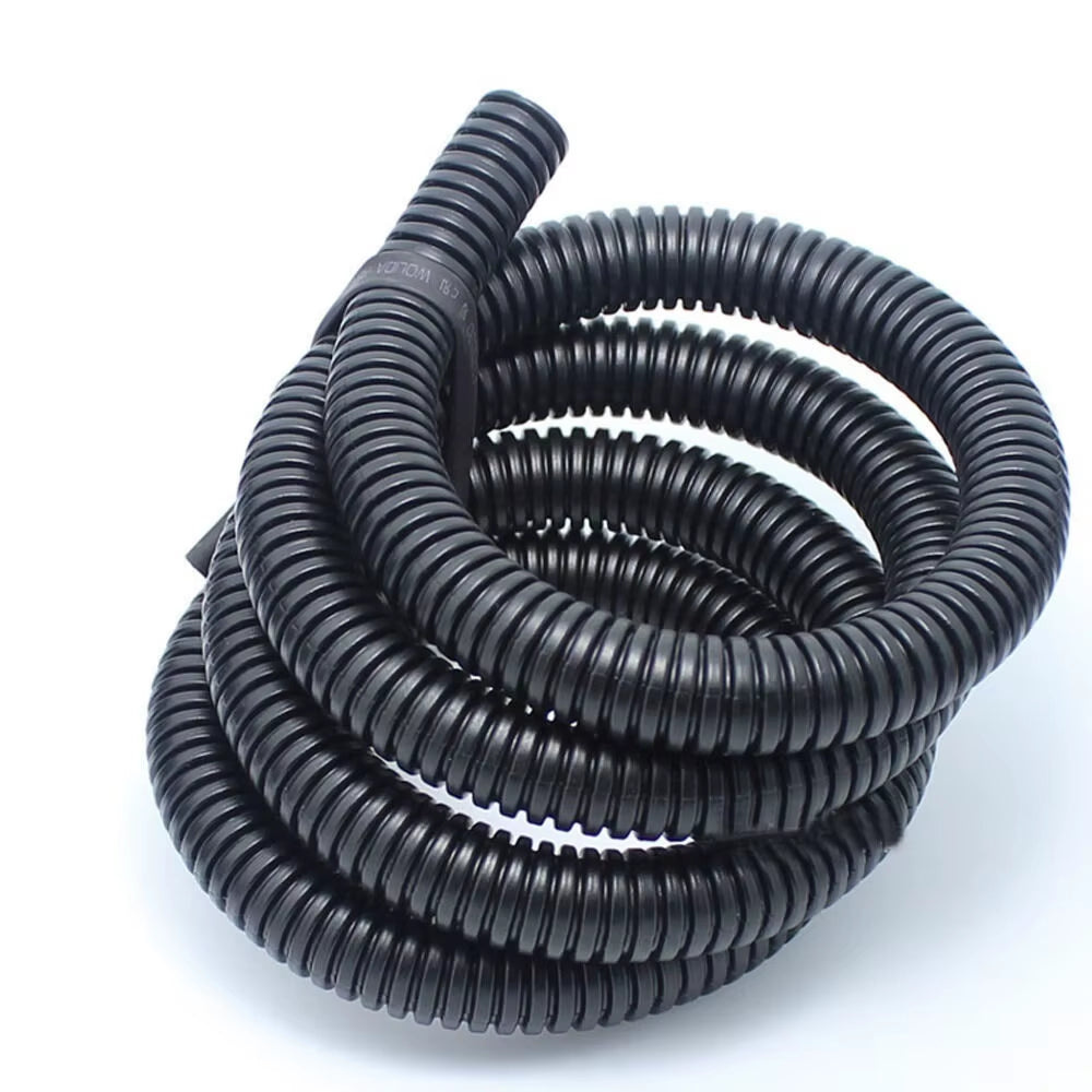 Multi-Size Width 6M Length Black Split Loom Wire Flexible Tubing Conduit Hose Car Parts Automobile Accessories
