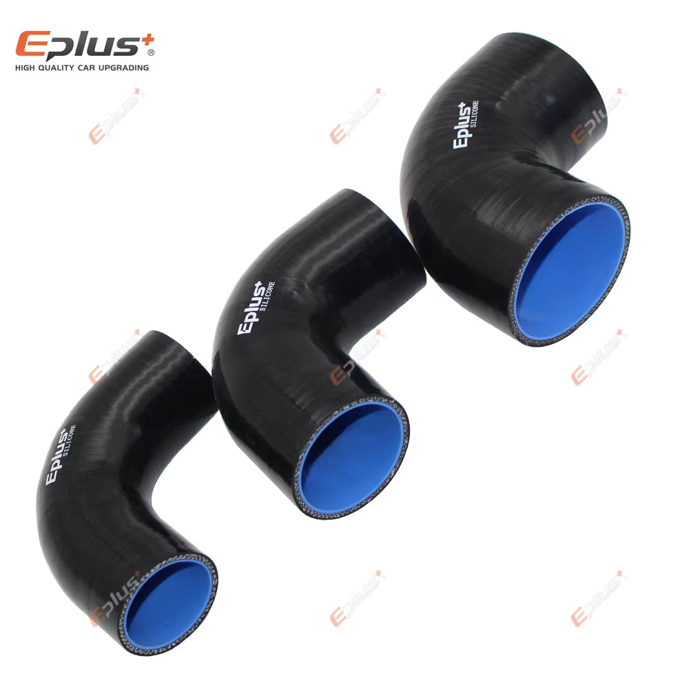 Black Silicone Hose Adapter Connector 90 Degree Universal Flame Resistant Car Intercooler Turbo Intake Pipe Couple