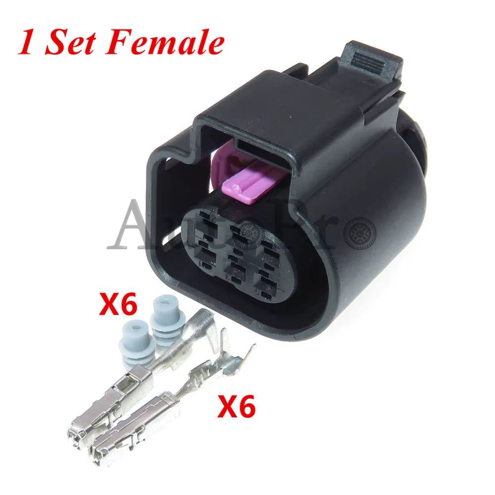 1 Set 6 Hole 1928404669 AC Assembly Car Oxygen Sensor Waterproof Socket Auto Male Female Docking Wiring Harness Connector