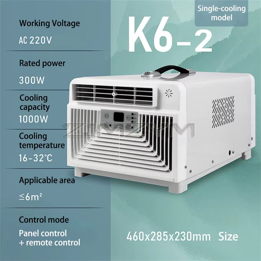 Portable Camping Tent Air Conditioner Low Noise Mini Air Conditioning for Bedroom Motorhome Camper Van Truck