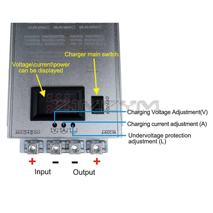 60A Controller Caravan Camper RV Lithium Battery Energy Storage Battery Car Charger Isolator 12V/24V