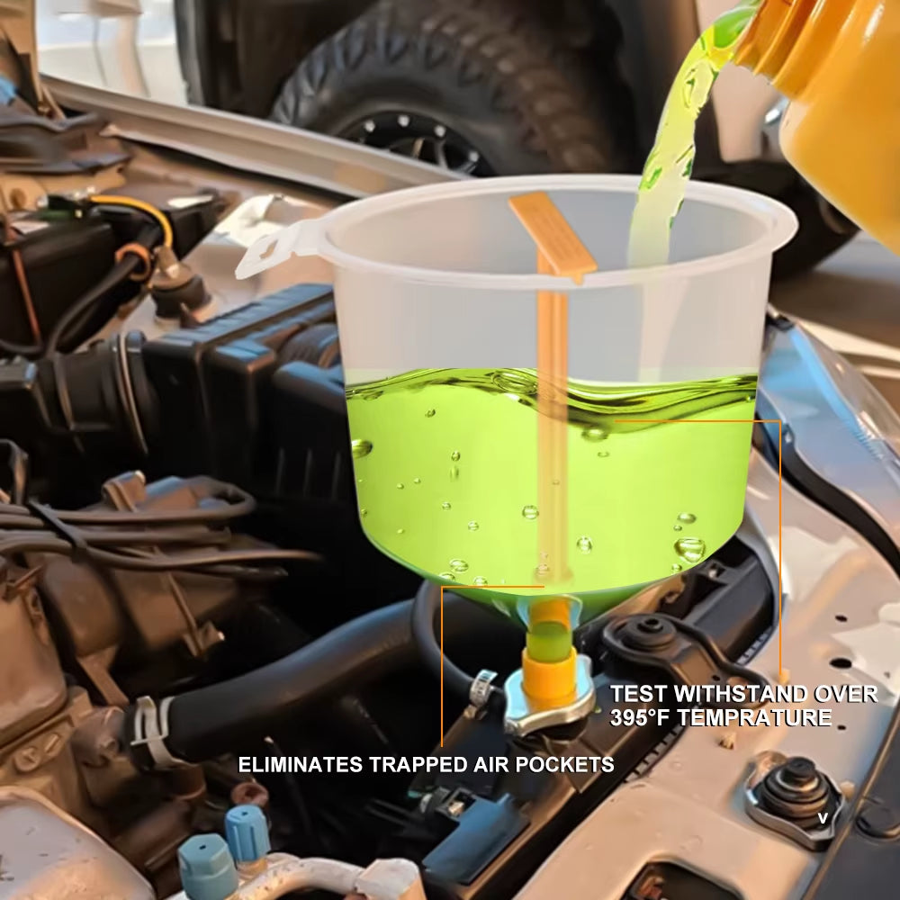 Spill Proof Coolant Filling Kit Car Accessories Fit Universal Vehicles Pour Oil Tool Plastic Filling Funnel Spout 15Pcs/Set