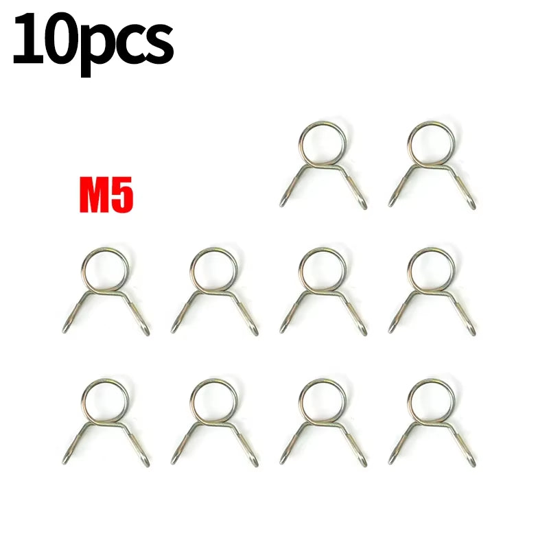 100/10PCS Car Petrol Hose Spring Clamps 5~14Mm Iron Pipe Clips Auto Fuel Line Petrol Pipe Fuel Hose Clamp for Motorcycle Boats