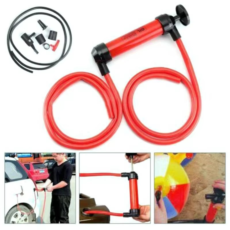 1Set Pumping Oil and Gas with Siphon Pipe to Transport Manual Pump Oil Liquid Water Chemical Delivery Pump Hand Pump Car Modelin