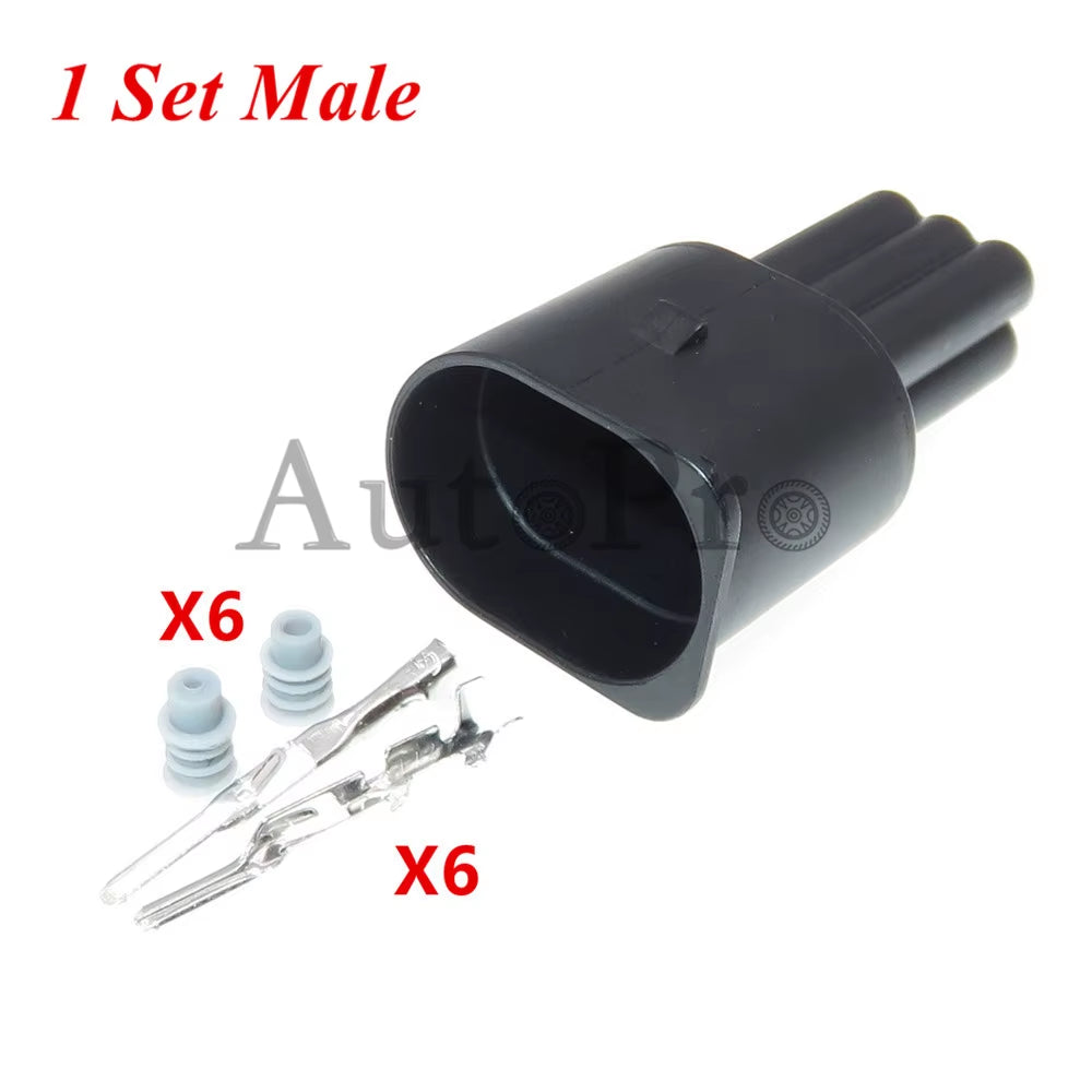 1 Set 6 Hole 1928404669 AC Assembly Car Oxygen Sensor Waterproof Socket Auto Male Female Docking Wiring Harness Connector