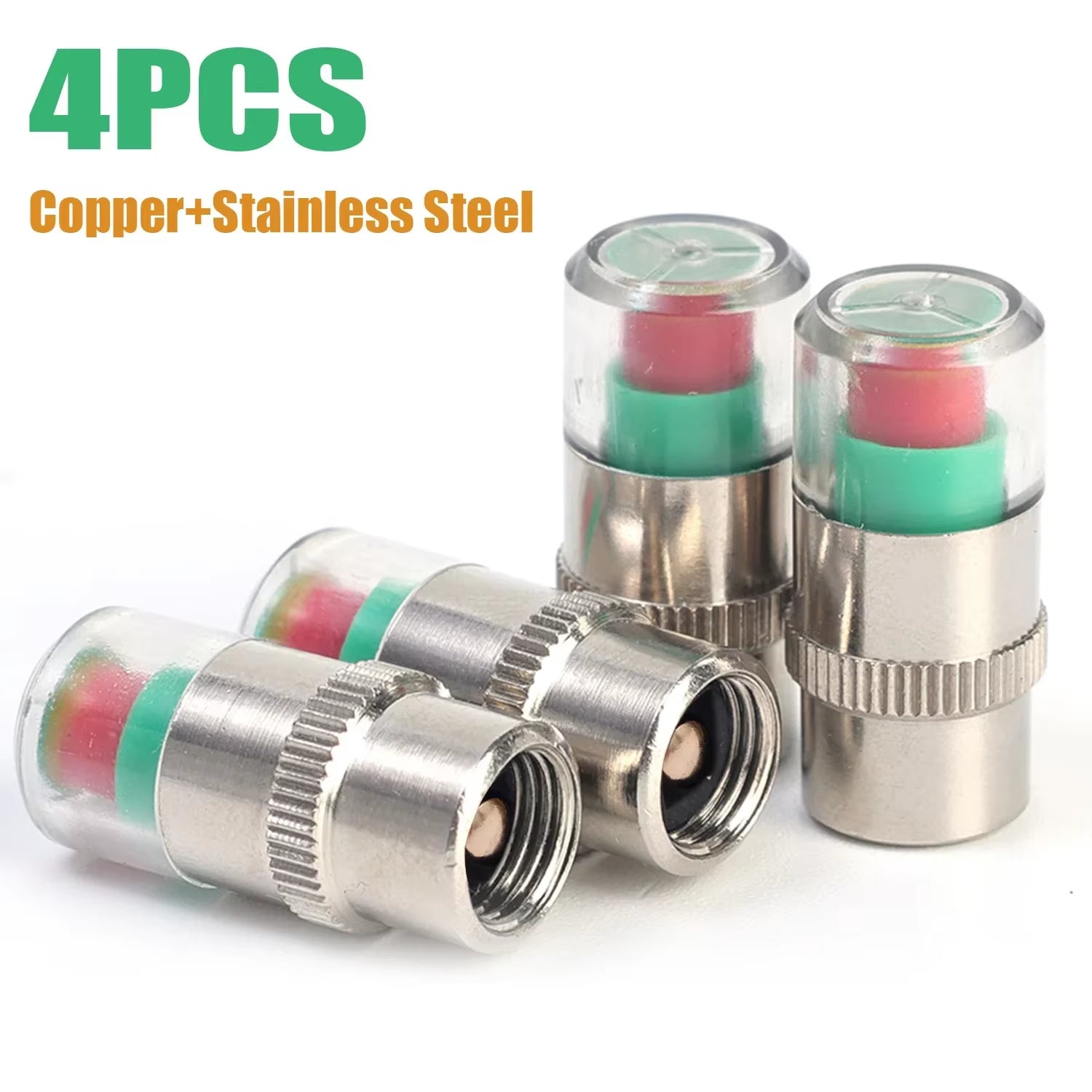 Car Tire Pressure Monitor Low Tire Pressure Warning Indicator Waterproof Anti-Dust Valve Cap Sensor Tyre Valve Detection Tools