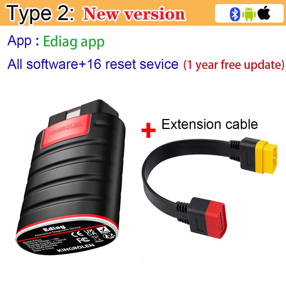 Ediag Hot Version Full System Diagnostic Tool OBD2 Scanner 16 Resets ECU Coding Bi-Directional PK THINKCAR Thinkdiag