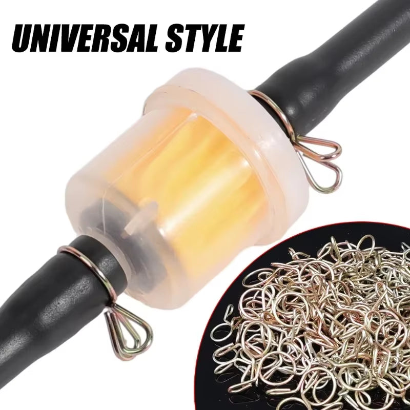 100/10PCS Car Petrol Hose Spring Clamps 5~14Mm Iron Pipe Clips Auto Fuel Line Petrol Pipe Fuel Hose Clamp for Motorcycle Boats