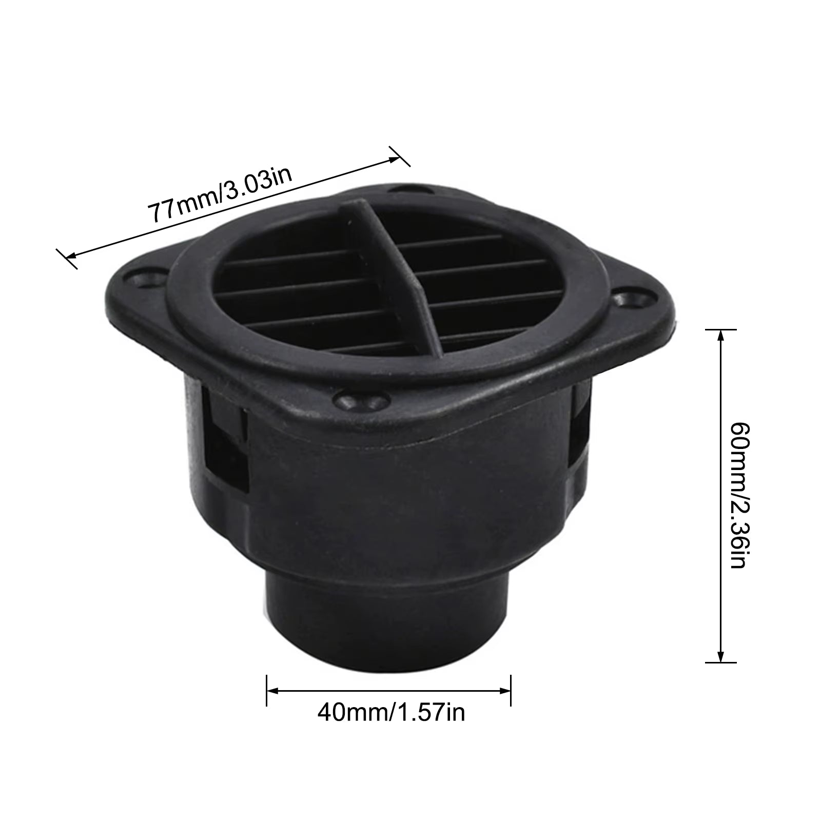 40/60/75Mm RV Bus Car Dashboard Air Vent Conditioning Outlet for Eberspacher Webasto Propex Exhaust Grille Ventilation Heaters
