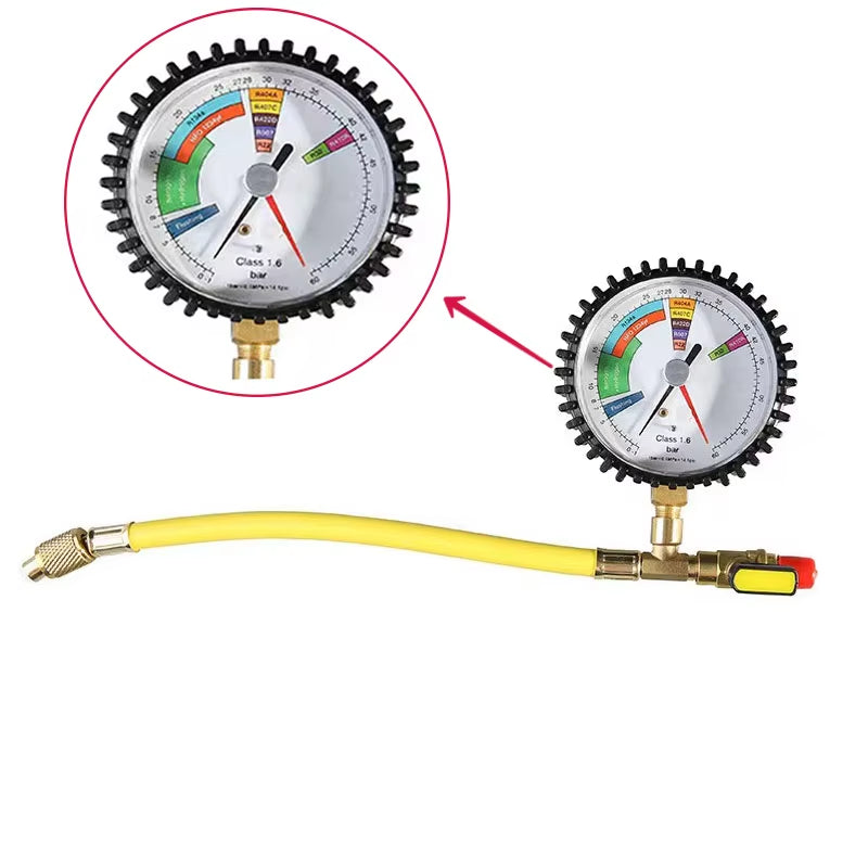 Nitrogen Pressure Tester Air Conditioner HVAC Systems Cold Test Table Tools for R134A R22 R407C R410A Pressure Gauge Tools