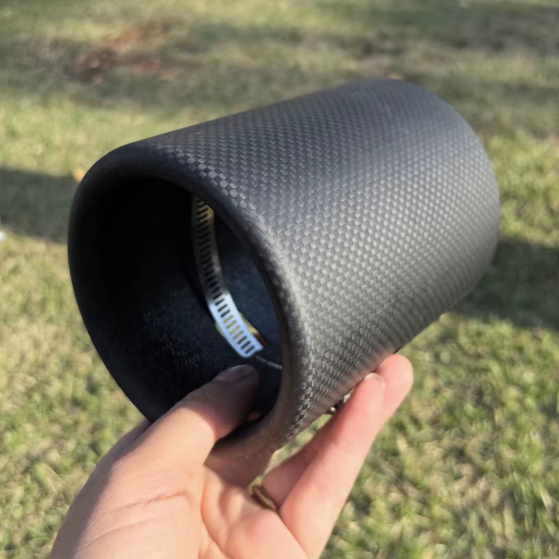 For 2020-2024 VW Volkswagen Golf Mk8 MK7.5 GTI 2.0 Muffler End Pipe Exhaust Tip Carbon Fiber Tail Throat Decoration Cover Parts