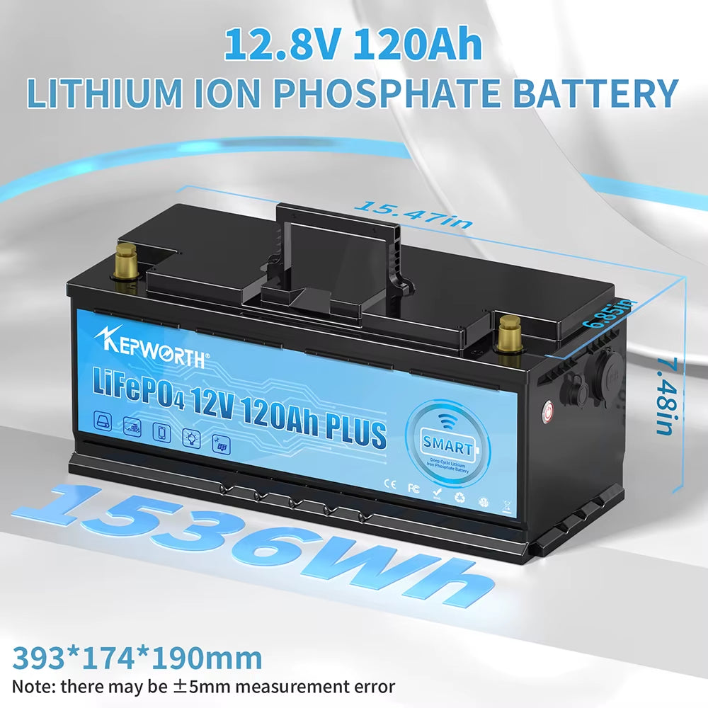 New 12V 24V 50Ah 100Ah 120Ah 180Ah 200Ah 300Ah Lithium Iron Phosphate Battery for Golf Cart EV RV Solar Energy Trolling Motor