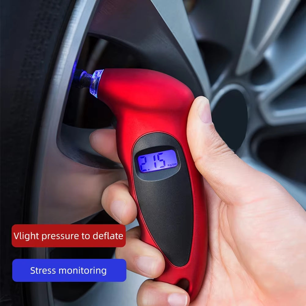 Car Motorcycle Digital Tire Pressure Gauge Meter Bicycle Tyre Diagnostic Tool 0-150 PSI Backlight LCD Air Pressure Gauge Tester