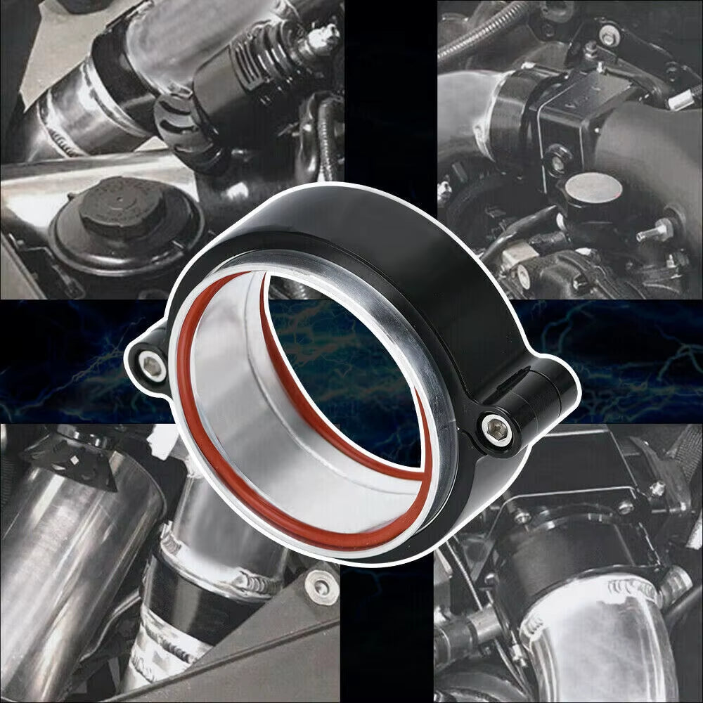 Free Shipping Exhaust V-Band Clamp W Flange System Assembly Anodized Clamp for 2"/2.5"/3"/3.5"/4" OD Turbo Intake Piping